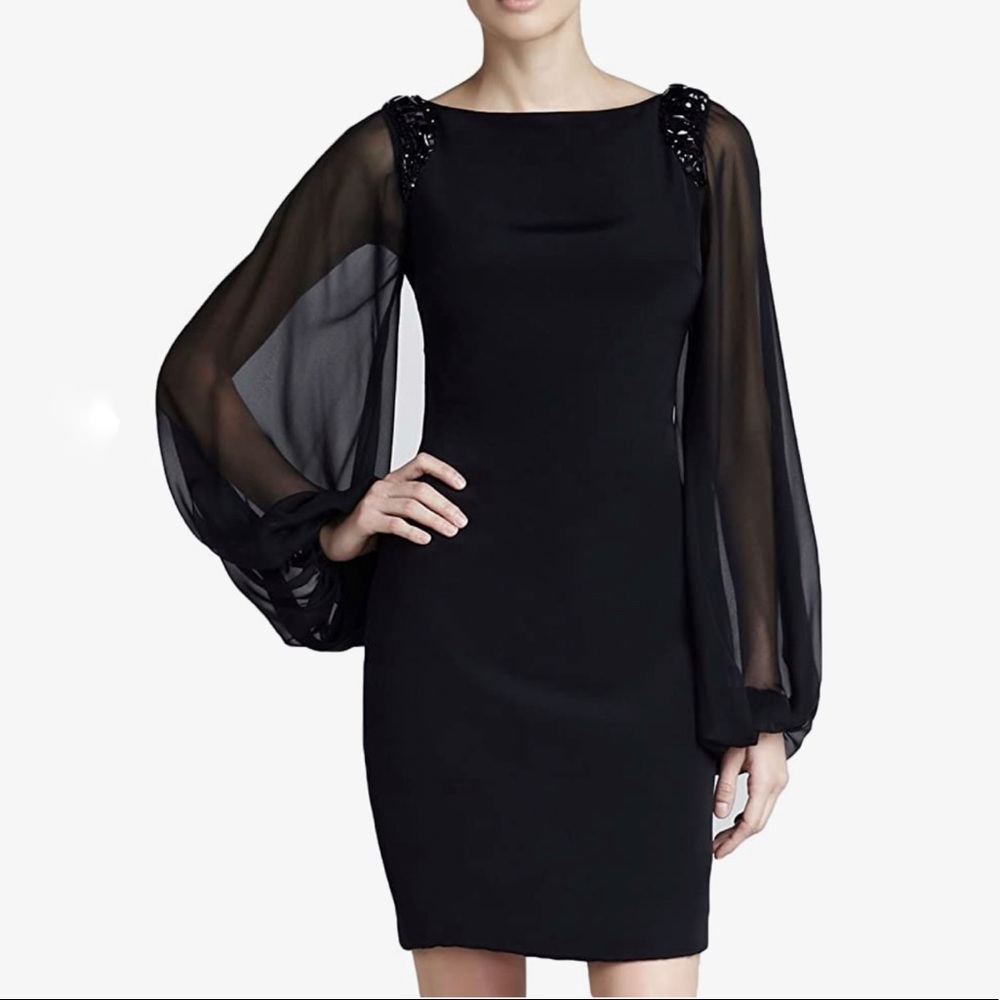 NEW! Black Long Sleeve Shift Dress